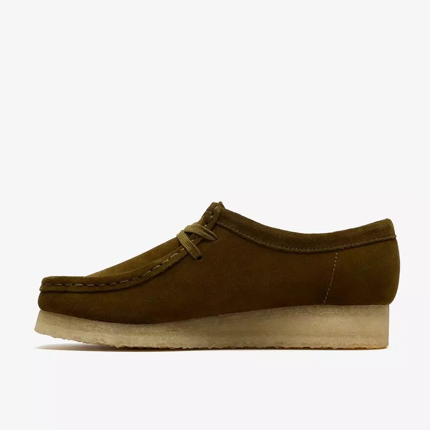 Womens Wallabee Olive Suede Wallabees Womens Wallabee Olive Suede Wallabees