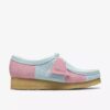 Womens Wallabee Pale Blue Pink Stripe Womens Wallabee Pale Blue Pink Stripe
