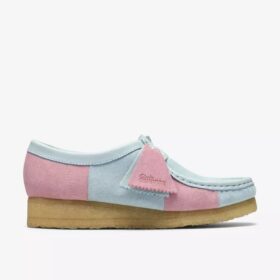 Womens Wallabee Pale Blue Pink  Stripe