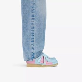 Womens Wallabee Pale Blue Pink  Stripe
