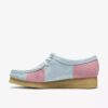 Womens Wallabee Pale Blue Pink Stripe Womens Wallabee Pale Blue Pink Stripe