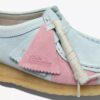 Womens Wallabee Pale Blue Pink Stripe Womens Wallabee Pale Blue Pink Stripe
