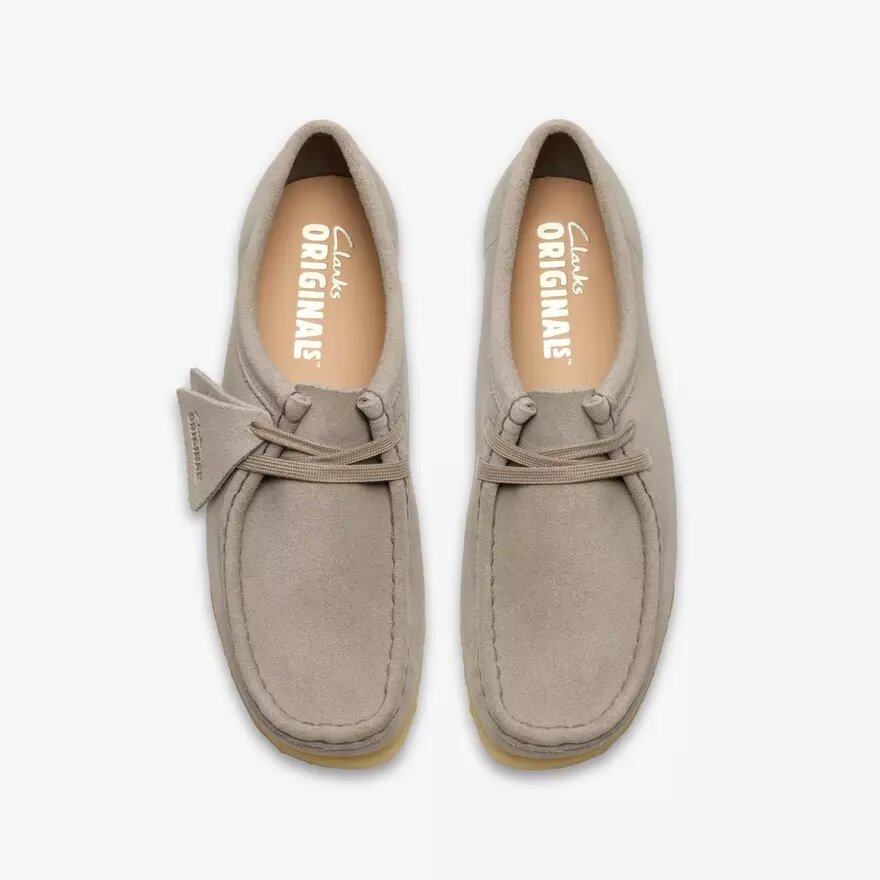 Womens Wallabee Pale Grey Suede Womens Wallabee Pale Grey Suede