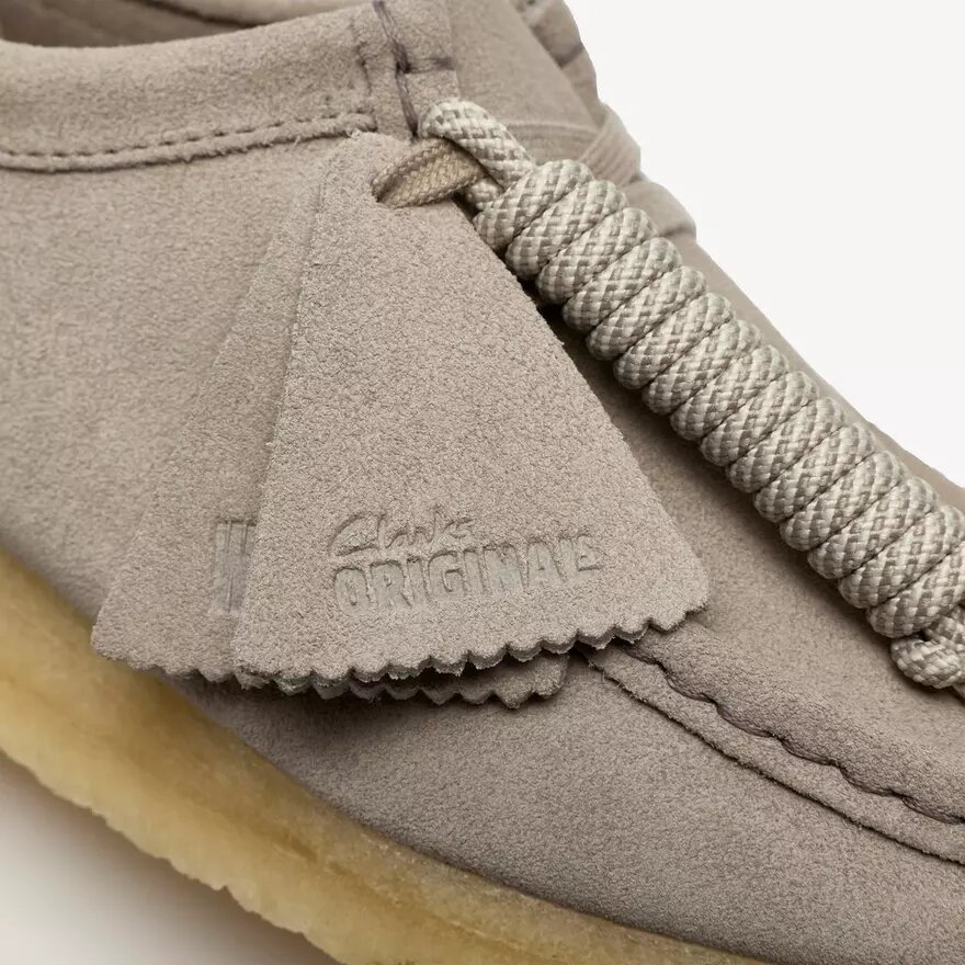 Womens Wallabee Pale Grey Suede Womens Wallabee Pale Grey Suede