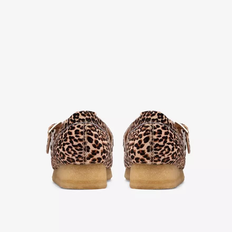 Womens Wallabee T Bar Leopard Print Shoes Womens Wallabee T Bar Leopard Print Shoes