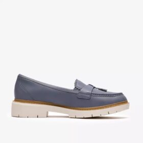 Womens Westlynn Bella Denim Blue Leather Loafers