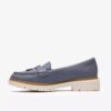 Womens Westlynn Bella Denim Blue Leather Loafers