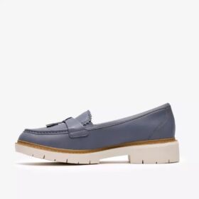 Womens Westlynn Bella Denim Blue Leather Loafers