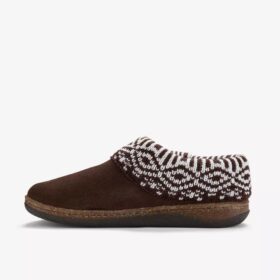 Womens Willowdean Sweater Dark Brown Slippers