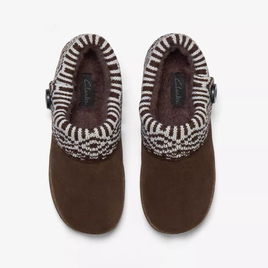 Womens Willowdean Sweater Dark Brown Slippers Womens Willowdean Sweater Dark Brown Slippers