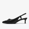 Womens Zarey Bow Black Leather Pumps Womens Zarey Bow Black Leather Pumps
