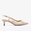 Womens Zarey Bow Cream Leather Pumps Womens Zarey Bow Cream Leather Pumps