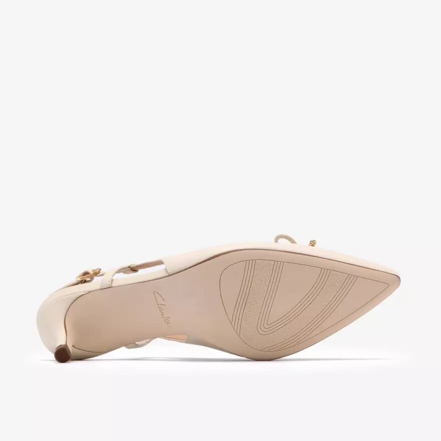 Womens Zarey Bow Cream Leather Pumps Womens Zarey Bow Cream Leather Pumps