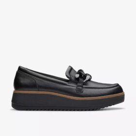 Womens Zylah May Black Leather Loafers Us