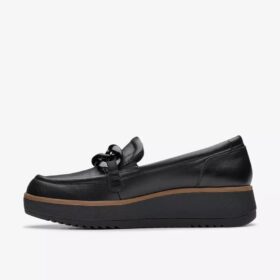 Womens Zylah May Black Leather Loafers Us