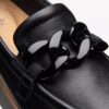 Womens Zylah May Black Leather Loafers Us