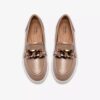 Womens Zylah May Taupe Leather Loafers Us