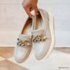 Womens Zylah May Taupe Leather Loafers Us